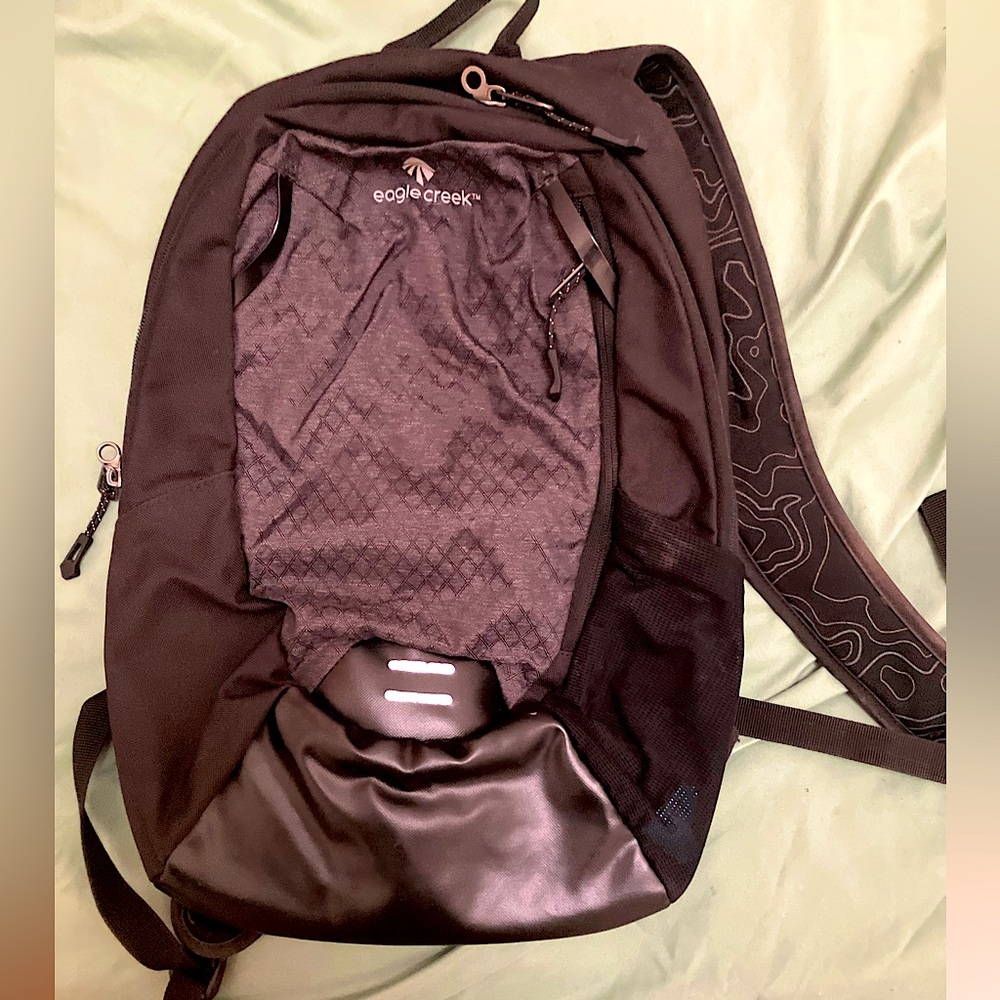 Luxurious Black Quilted Backpack with Silver Accents